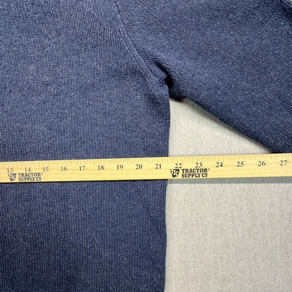 Polo by Ralph Lauren 1/4 Zip Sweater Mens Large Blue Silk Cashmere Knit Preppy‎